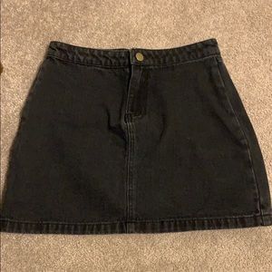 black denim skirt